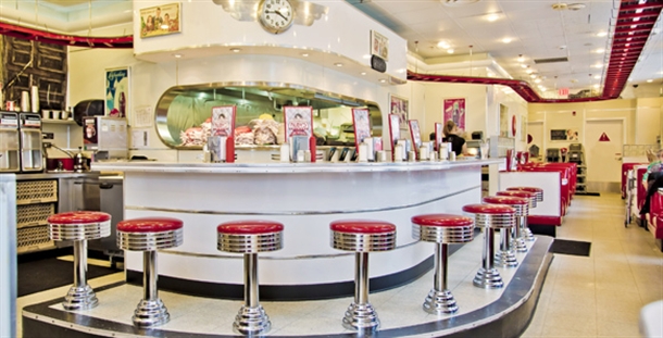 Ruby's Diner 50s Classic Diner theme.